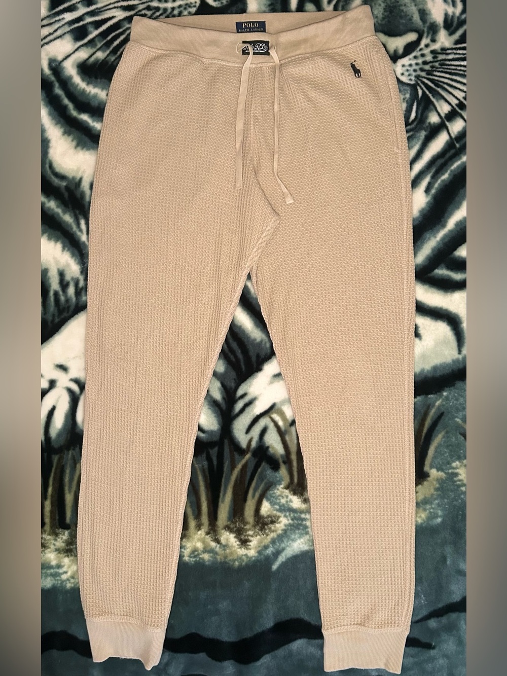 Polo by Ralph Lauren Kids Beige Waffle-Knit Joggers